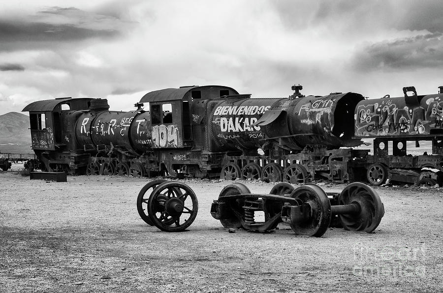 Train Graveyard Uyuni  Bolivia 1 #1 Photograph by Bob Christopher