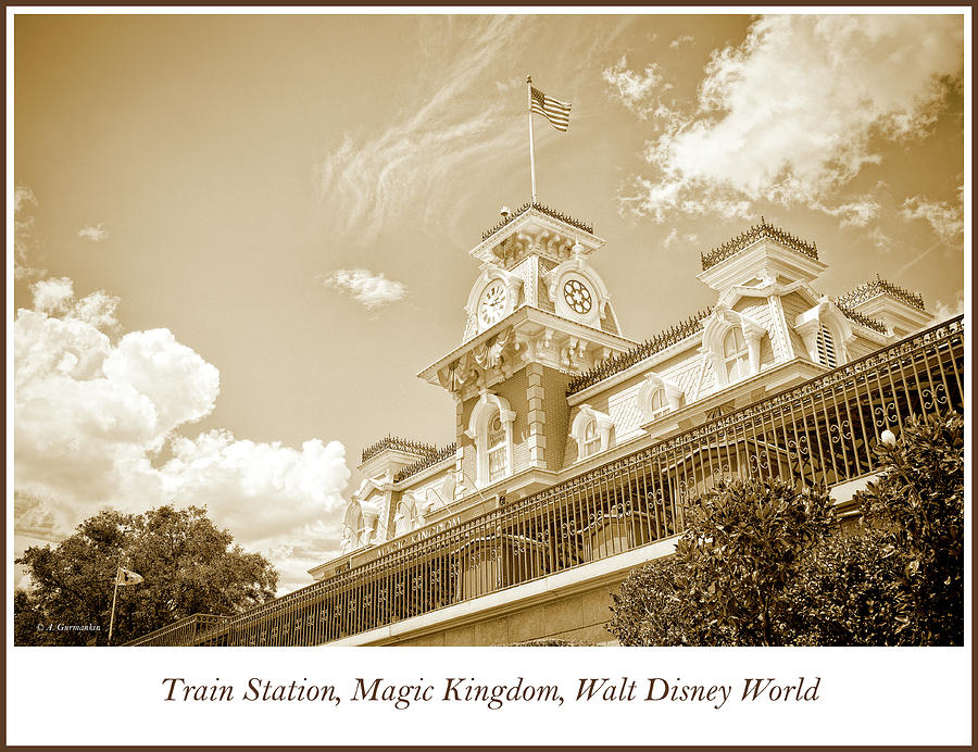 Train Station, Magic Kingdom, Walt Disney World #1 Photograph by A Macarthur Gurmankin