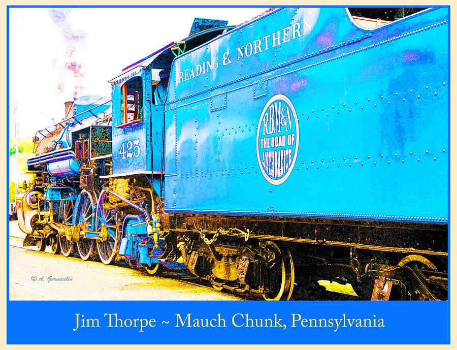 Trains Jim Thorpe Pennsylvania #1 Digital Art by A Macarthur Gurmankin