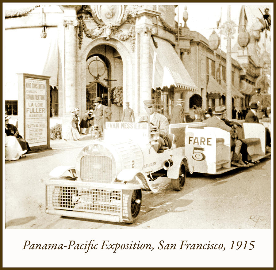 Tram Car, Visitor Transportation, Panama-Pacific Exposition, 191 #1 Photograph by A Macarthur Gurmankin