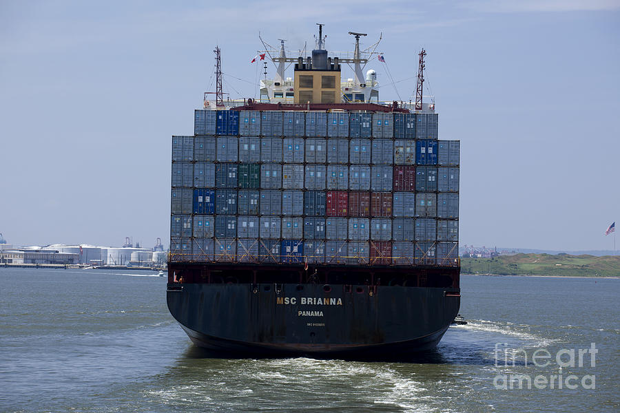 Transportation - Shipping in New York Harbor #1 Photograph by Anthony Totah