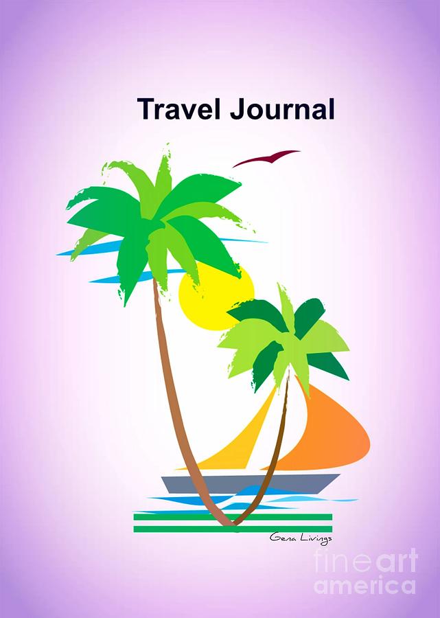Travel Journal Cover by Gena Livings Digital Art by Gena Livings