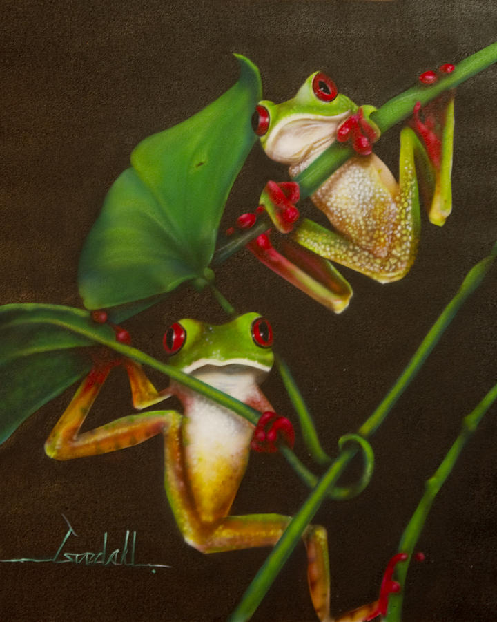 Tree Frogs Painting by Lee Goodall - Fine Art America