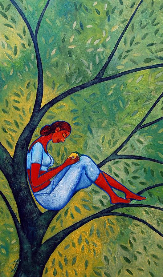 Nature Painting - Tree Of Trust #3 by Manjula Prabhakaran Dubey