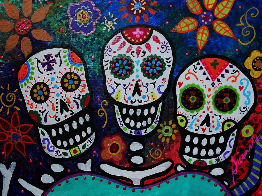 Tres Amigos Mariachi #1 Painting by Pristine Cartera Turkus