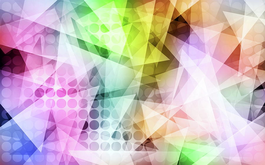 Pattern Digital Art - Triangle #1 by Super Lovely