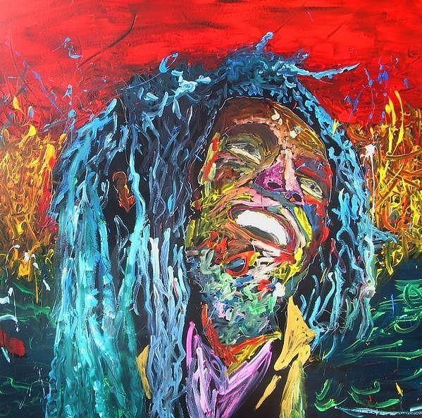 tribute to Bob Marley #1 Painting by Neal Barbosa