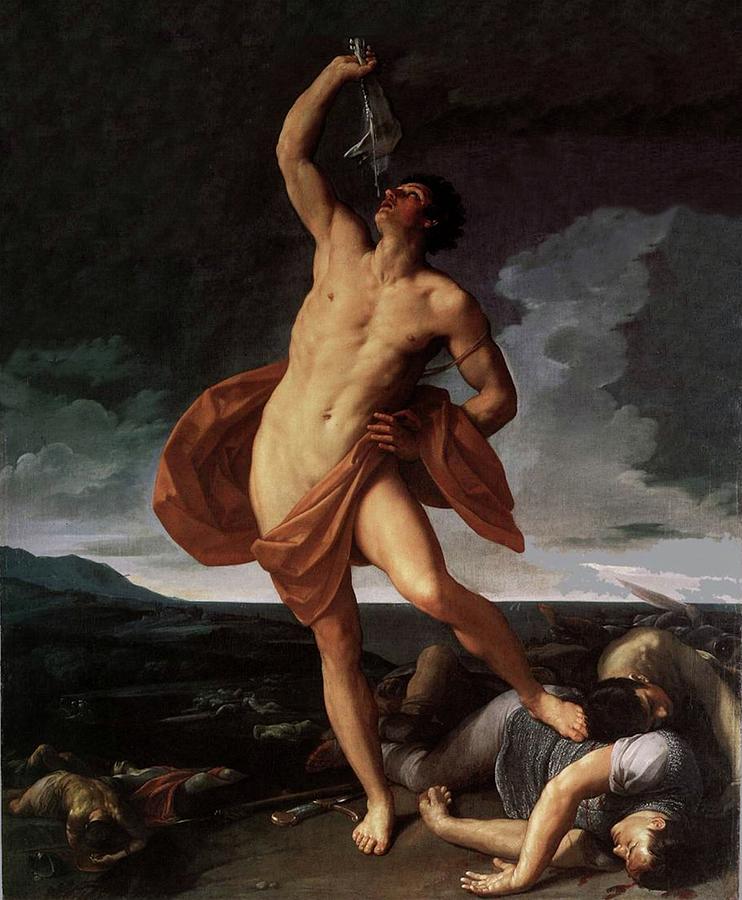 Triumph Of Samson #1 Painting by Guido Reni
