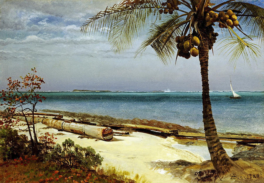 Tropical Coast #2 Painting by Albert Bierstadt