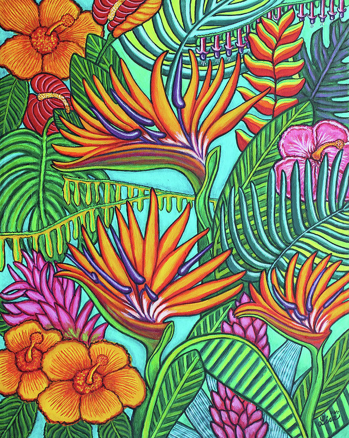 Tropical Painting - Tropical Gems #2 by Lisa Lorenz