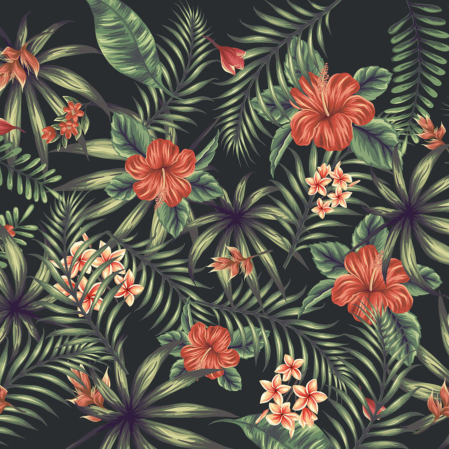 Nature Digital Art - Tropical leaf pattern 5 by Stanley Wong