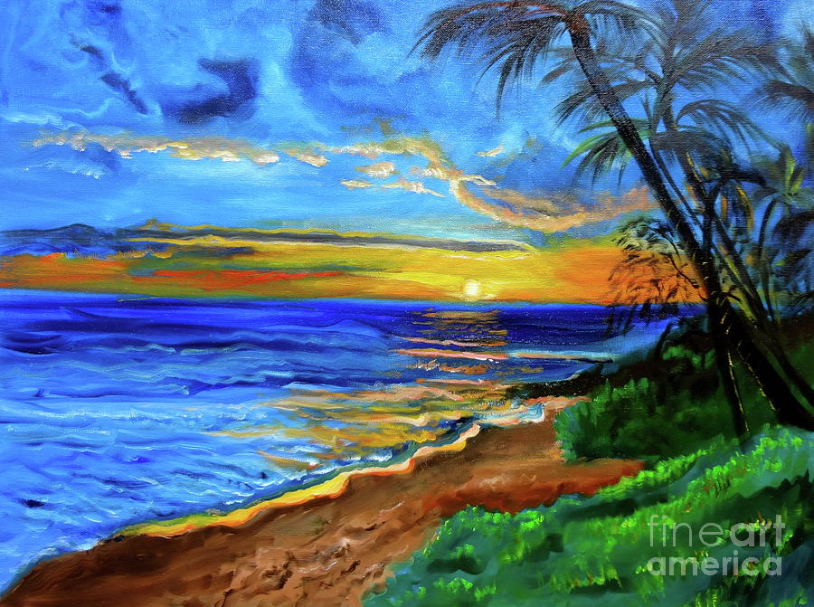 Tropical Sunset #2 Painting by Jenny Lee