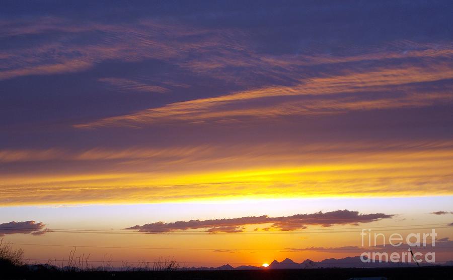 Tucson Mountain Sunset #1 Photograph by Jerry Bokowski