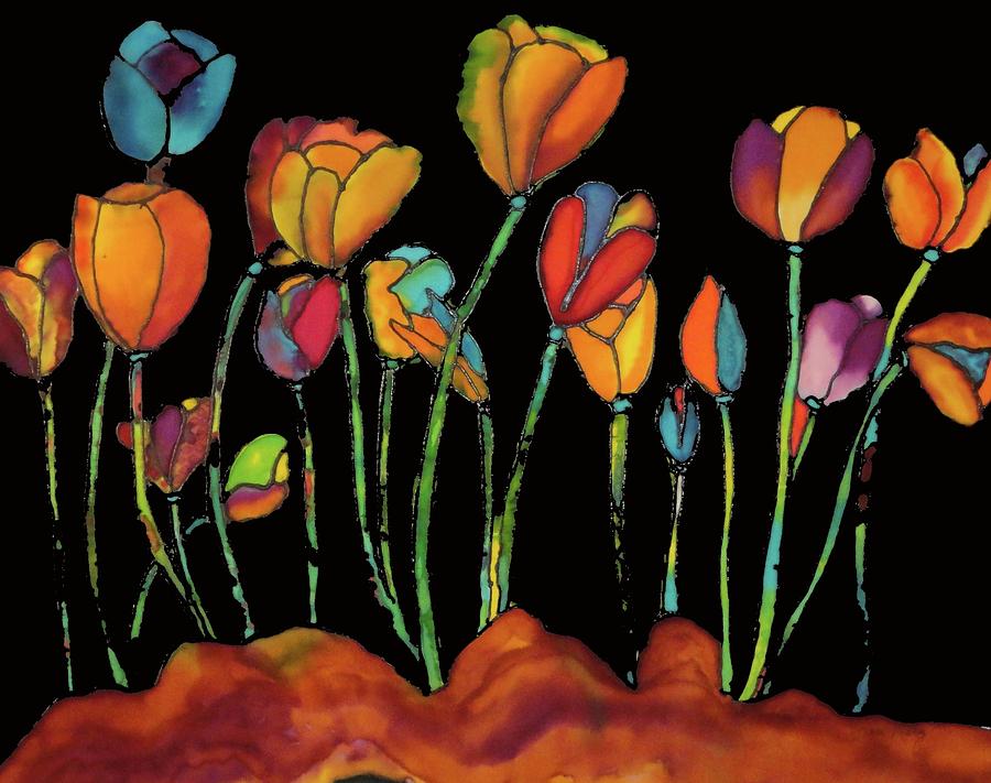 Tulips Painting by Diane Maley