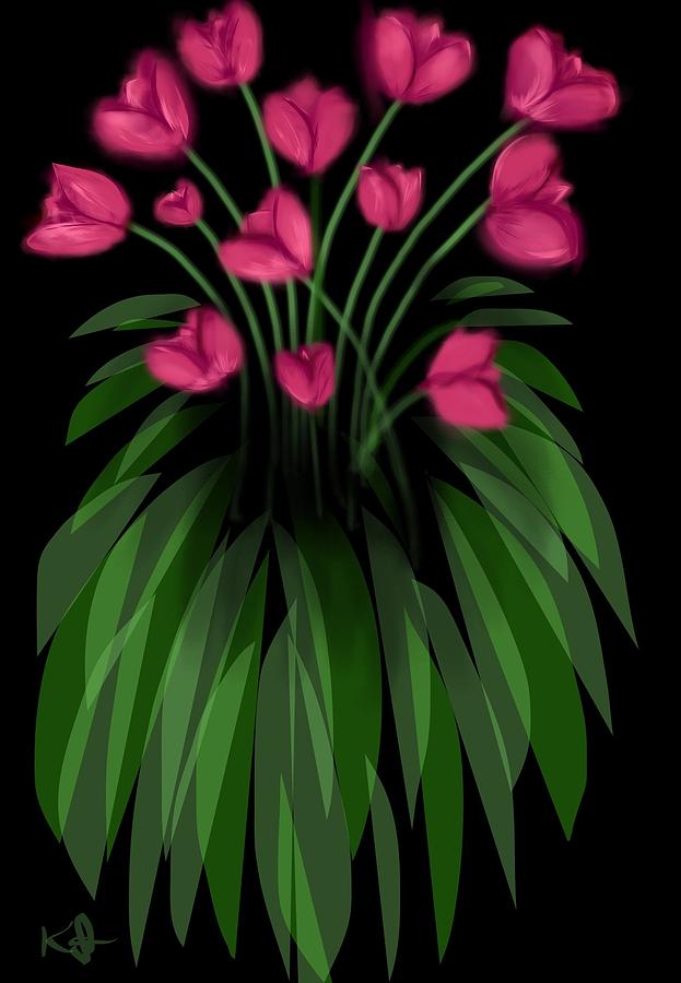 Tulips #1 Digital Art by Kathleen Hromada