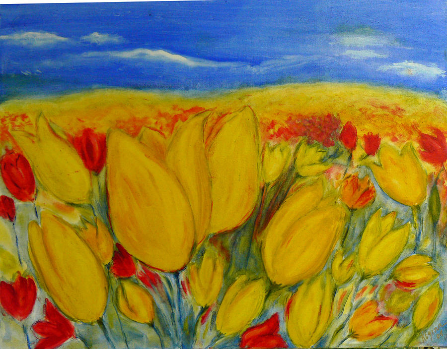 Tulip Painting - Tulips #1 by Regina Slavin