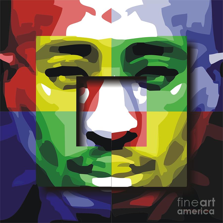 Tupac Squared Digital Art By Walter Neal - Pixels