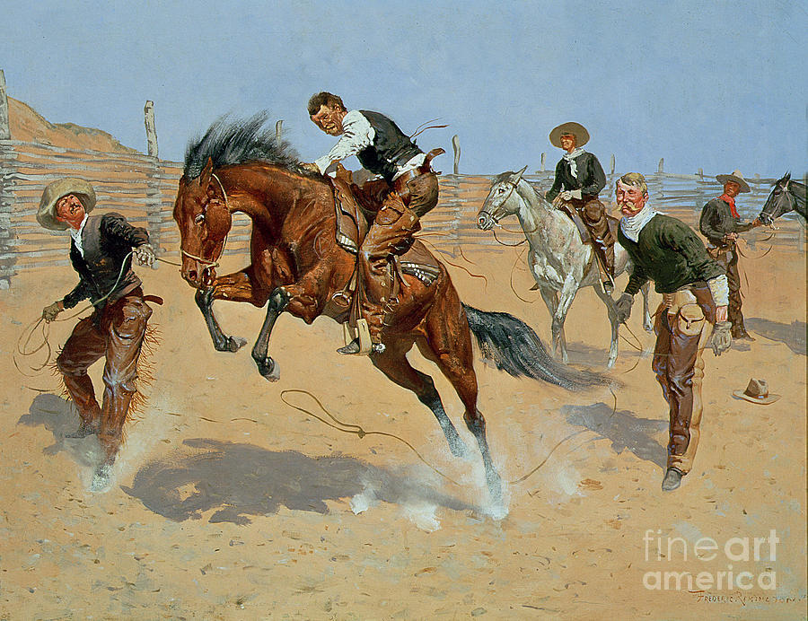 Turn Him Loose Painting By Frederic Remington   1 Turn Him Loose Frederic Remington 