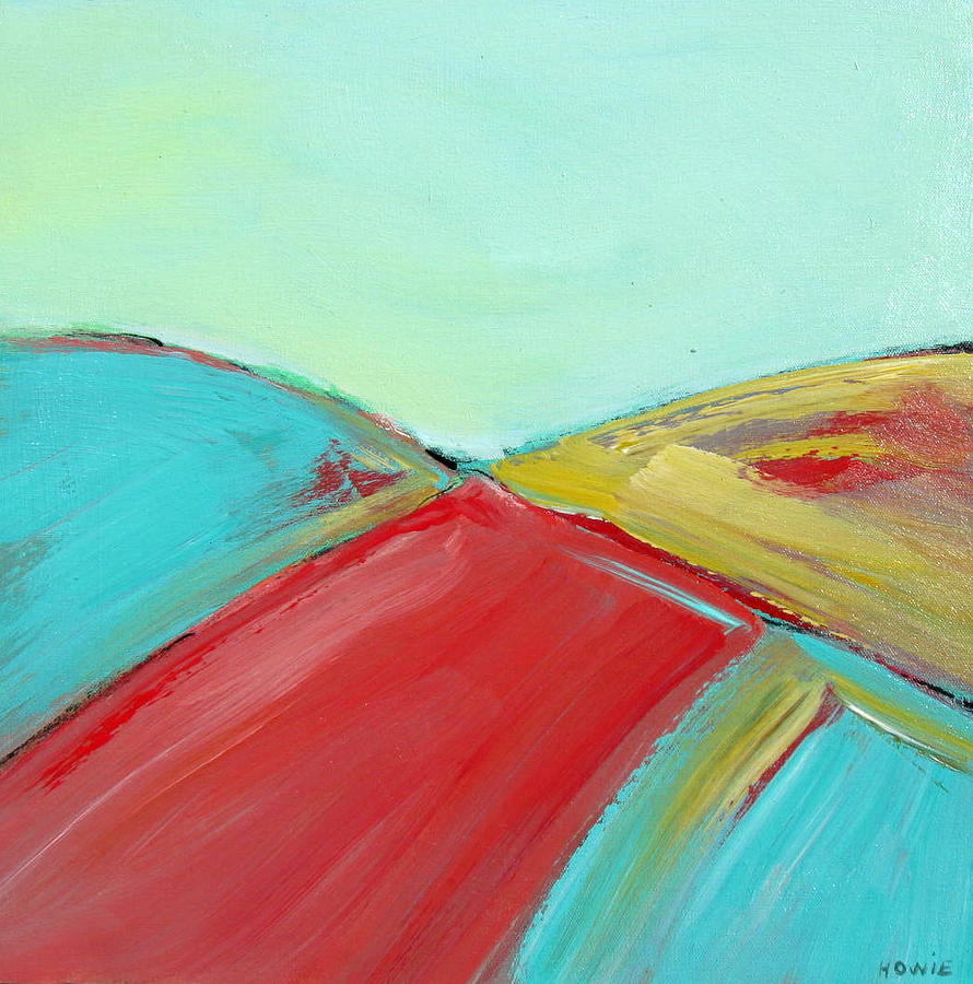 Abstract Painting - Turquoise Abstract #1 by Brooke Baxter Howie