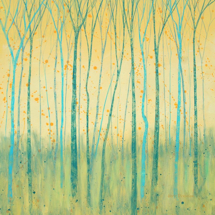 Turquoise Forest #1 Painting by Herb Dickinson