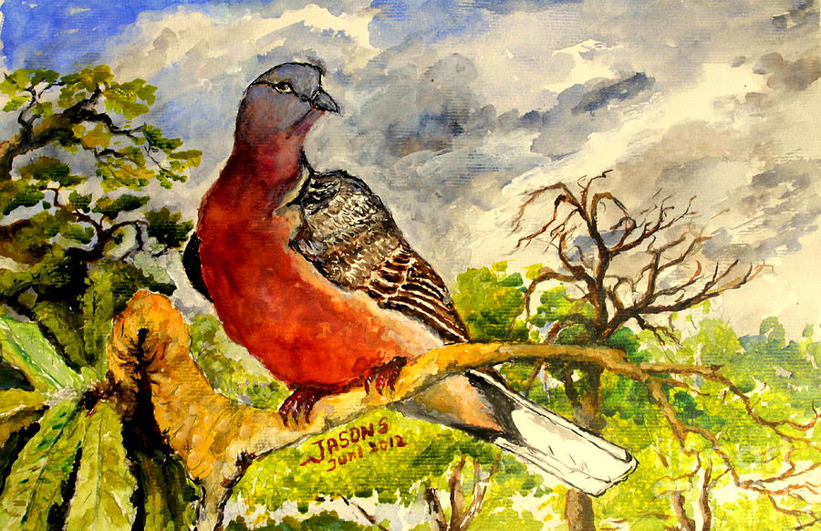 turtle dove painting