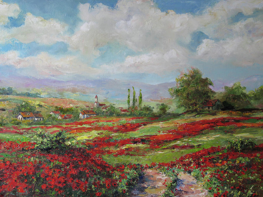 Tuscan landscape #1 Painting by Tigran Ghulyan