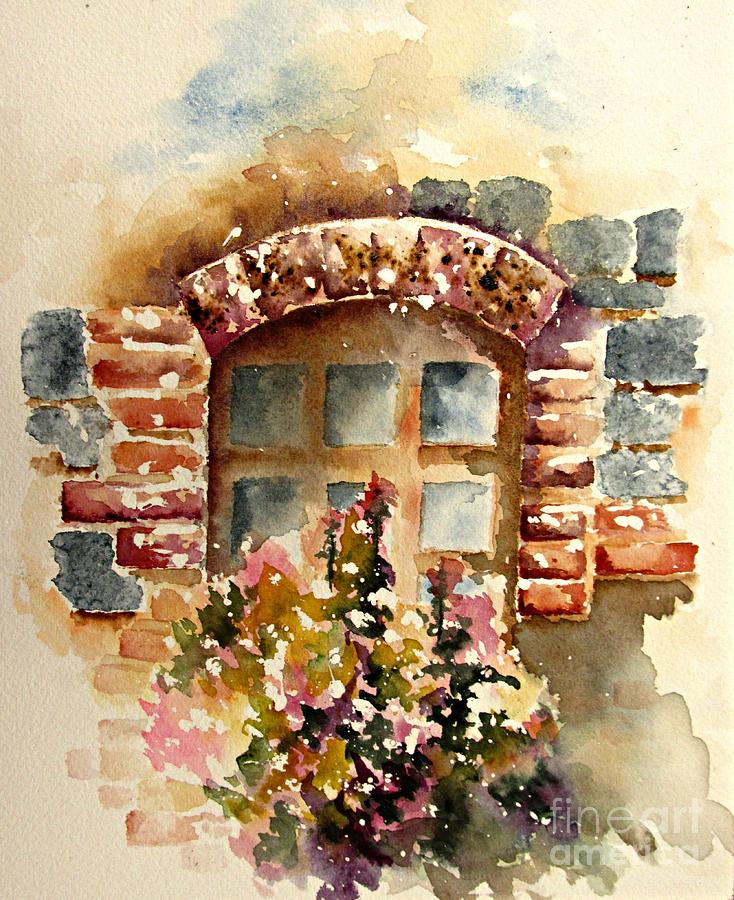 Tuscan Window #1 Painting by Janet Cruickshank