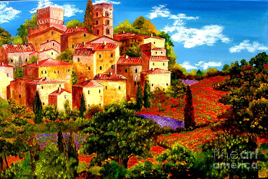 Tuscany Hills Painting by Inna Montano - Fine Art America