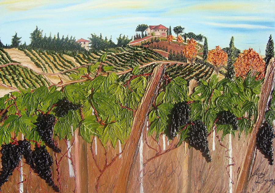 Tuscany Italy Wine Vineyard #1 Painting by James Dunbar