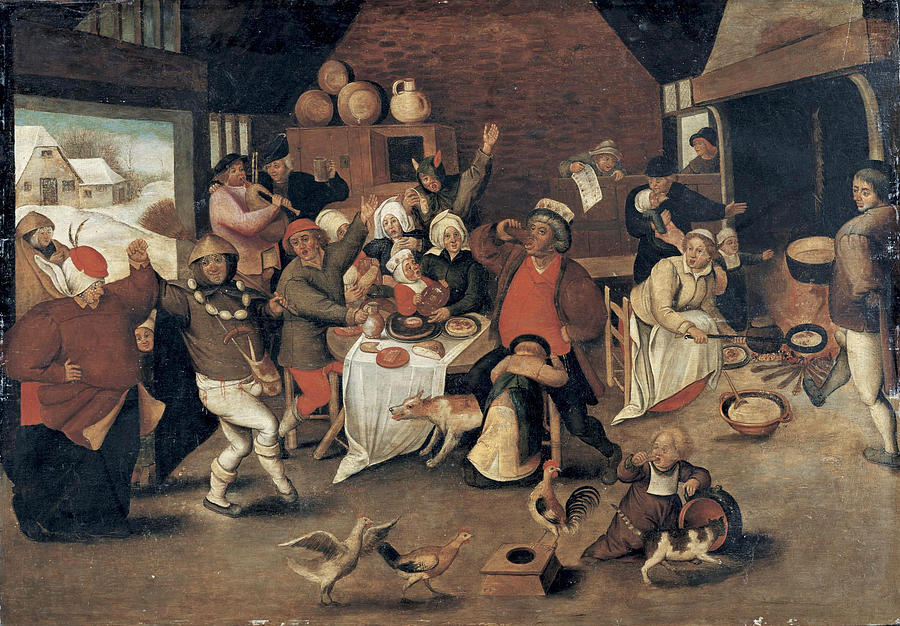 Twelfth Night #2 Painting by Pieter Brueghel the Younger