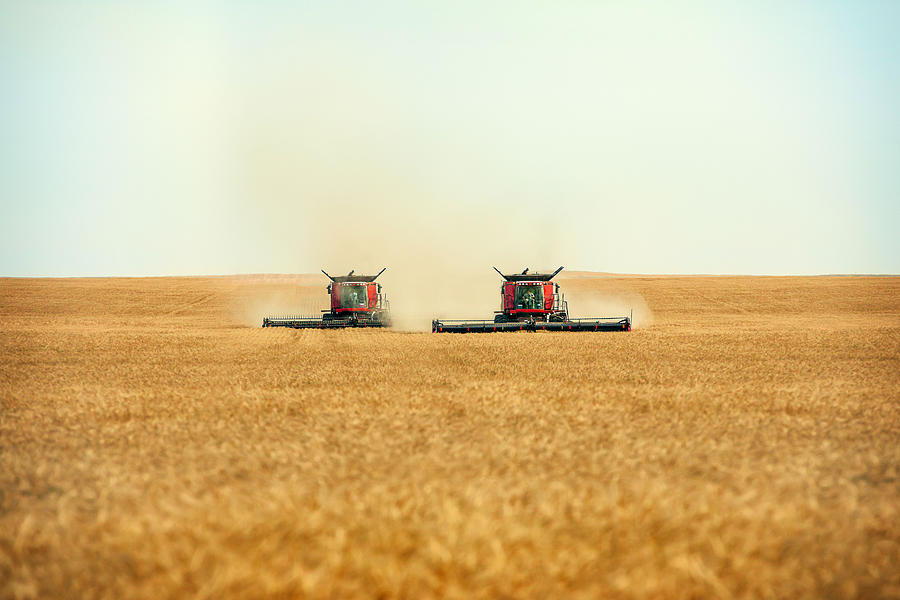 Twin Combines Photograph by Todd Klassy