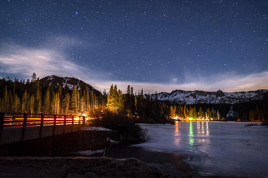 Twin Lakes at Night Photograph by Cat Connor
