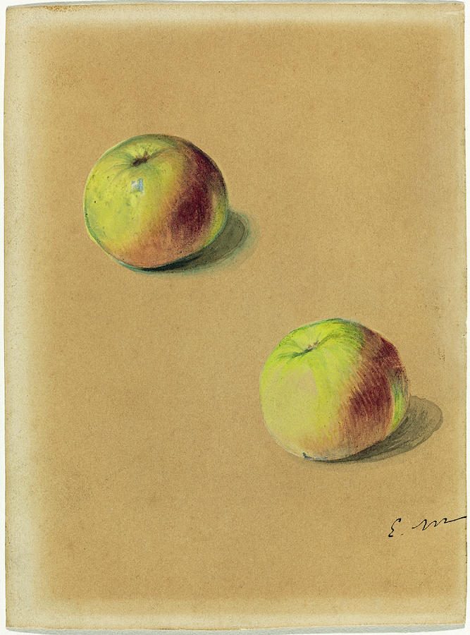 Two Apples #3 Drawing by Edouard Manet