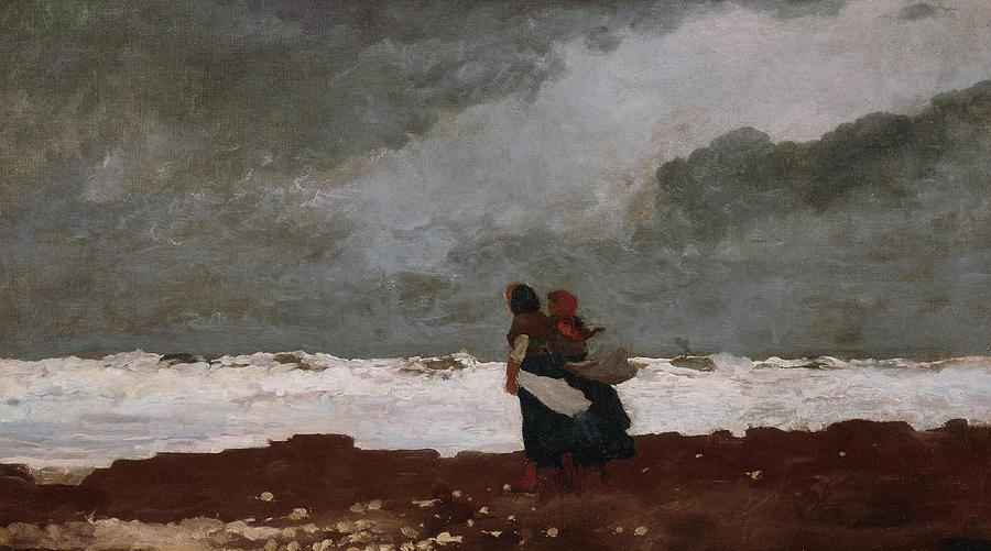 Two Figures by the Sea Painting by Winslow Homer
