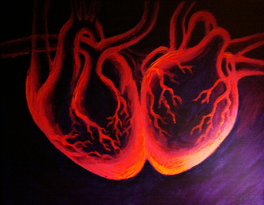 Forskelle Diverse varer Luftpost Two heart beating together Painting by Chirila Corina - Fine Art America