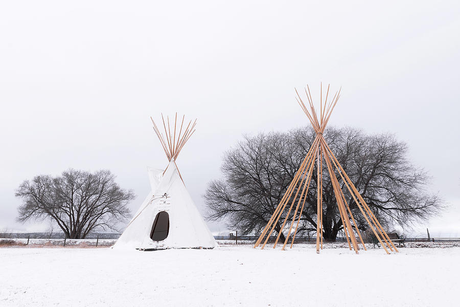 Two Tipis Photograph by Angela Moyer