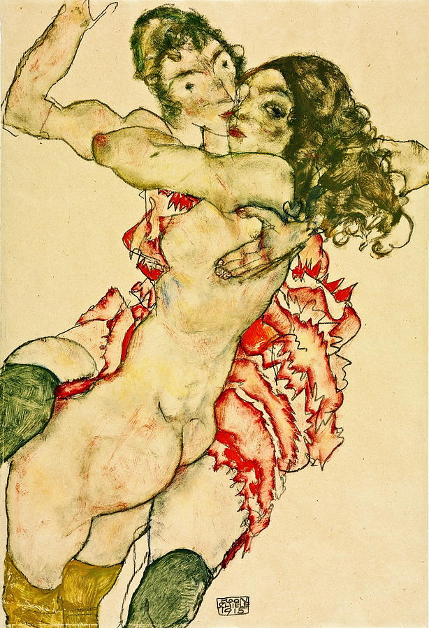 Photo of Two nude women embracing