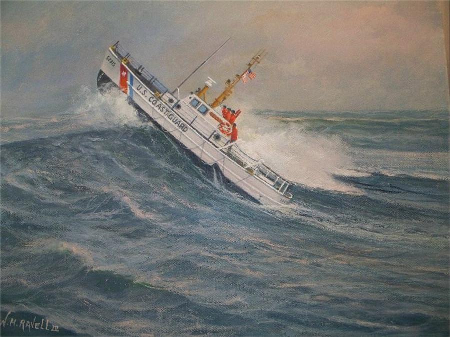 Boat Painting - U. S. Coast Guard 52 #1 by William Ravell