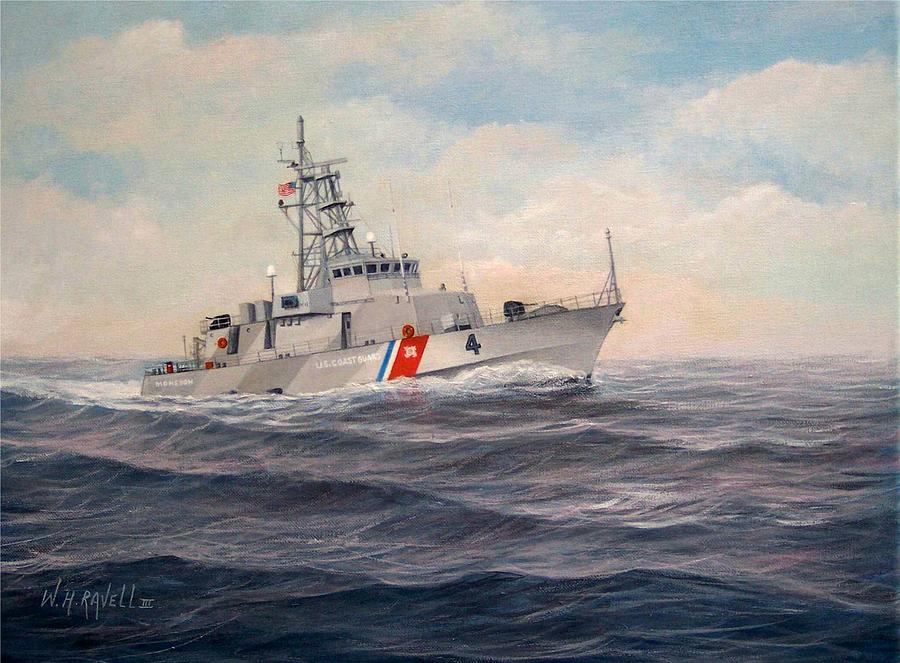 Coast Guard Painting - U. S. Coast Guard Cutter Monsoon by William Ravell Coast Guard Painting - U. S. Coast Guard Cutter Monsoon by William Ravell