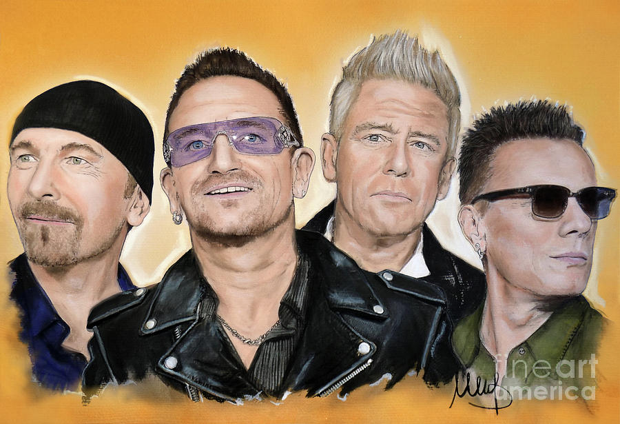 U2 Painting - U2 band #1 by Melanie D