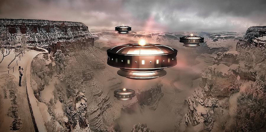 Ufo Sighting By Raphael Terra Digital Art By Esoterica Art Agency 