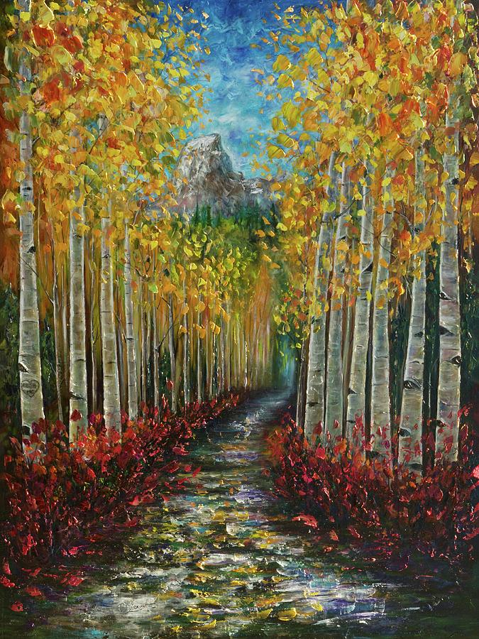 Nelly Creek Painting by Lena Owens - OLena Art Vibrant Palette Knife and Graphic Design