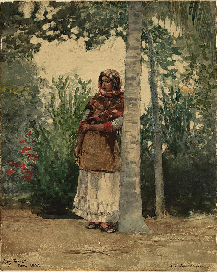 Under a Palm Tree Painting by Winslow Homer