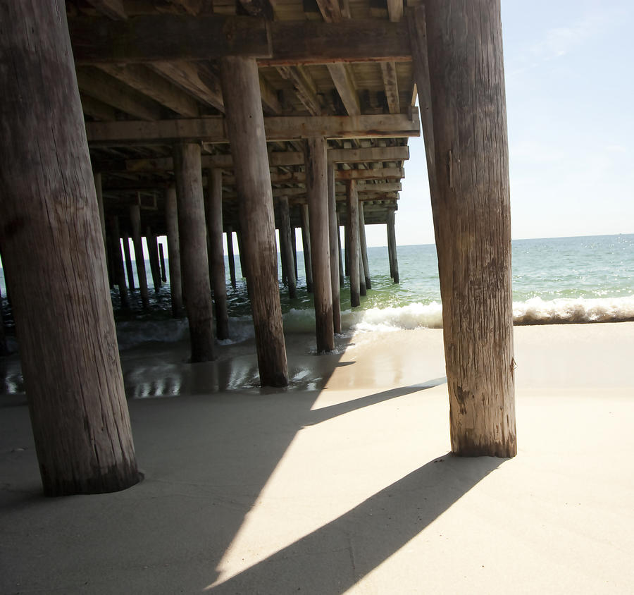 Pier Photograph - Under the Boardwalk #1 by Mary Haber