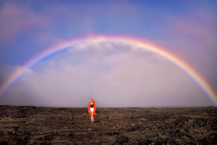 Hawaii Volcanoes National Park Photograph - Under the Rainbow #1 by Nicki Frates
