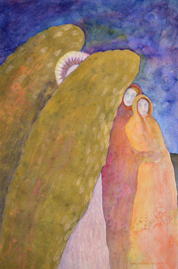 Under The Wing Of An Angel Painting by Lynda Hoffman-Snodgrass