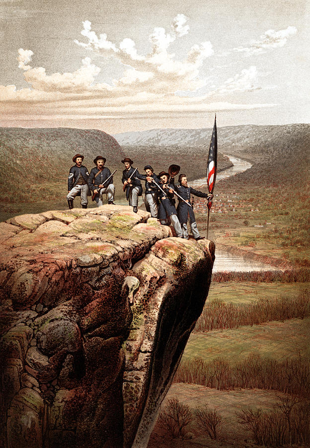 Union Soldiers On Lookout Mountain #2 Painting by War Is Hell Store