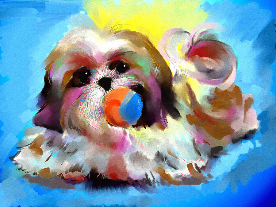Dog Digital Art - Uniquely yours #1 by Richard Okun
