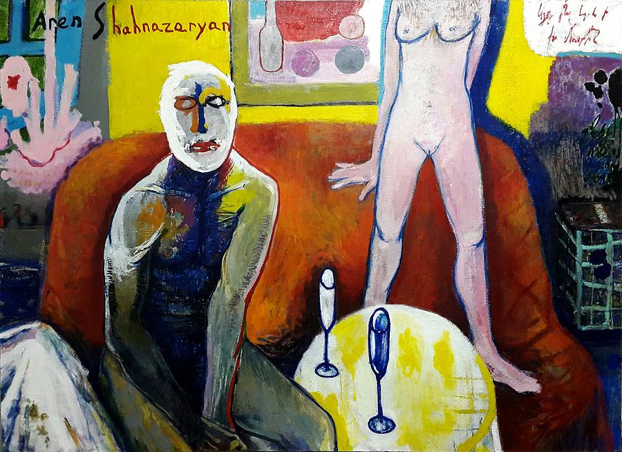 Naked Girl Painting - Untitled by Aren Shahnazaryan