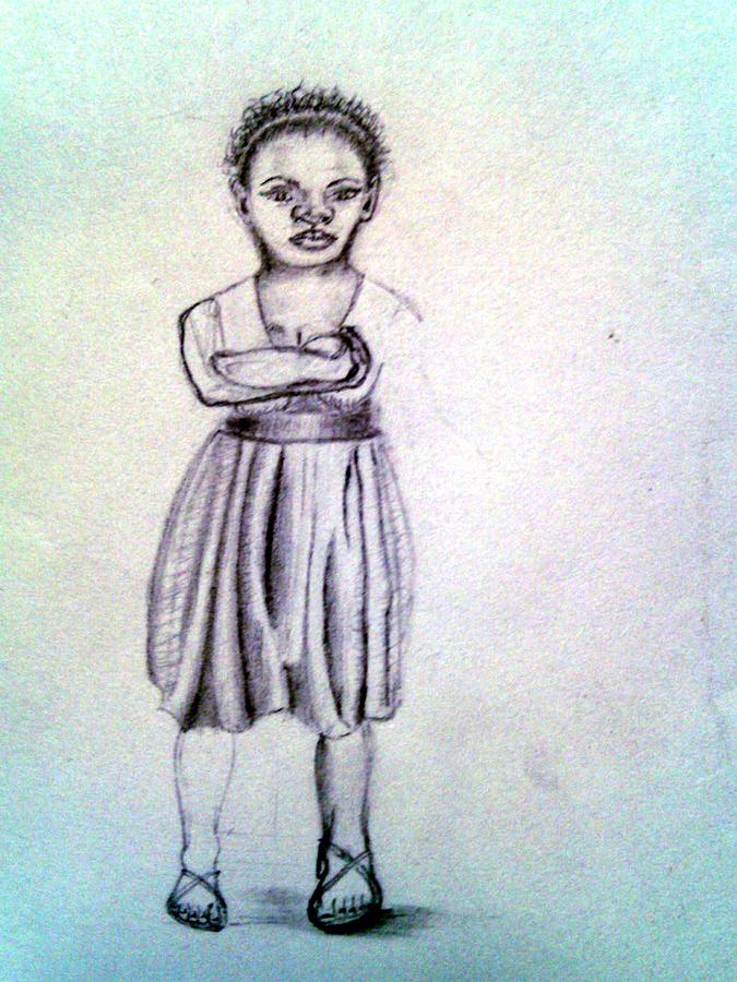 Untitled Black Woman  Drawing by Donald C-Note Hooker